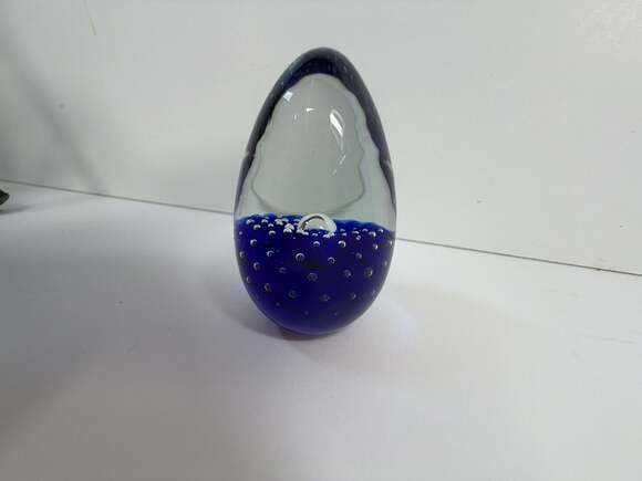Unknown Other - Art Glass Paperweight 1988 MSH‎ Mount Saint Helen Signed Controlled Bubbles VTG
